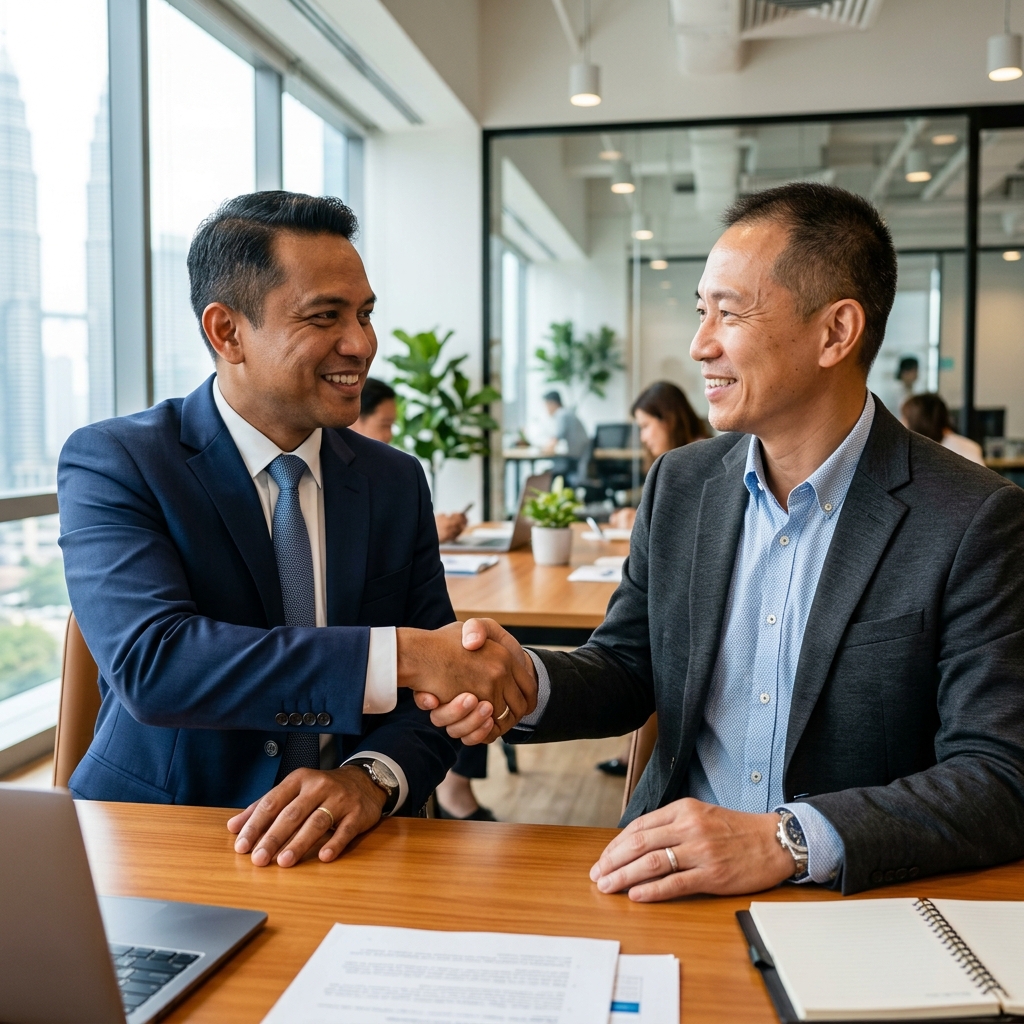 Bắt tay đối tác kinh doanh